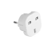 Złącza, przejściówki, adaptery - Adapter podróżny UK/EU 230V biały - miniaturka - grafika 1