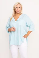 Koszule damskie - Miętowa Koszula FOSTI - Tono - miniaturka - grafika 1