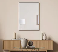 Lustra - Lustro ścienne 'Novoli' 50 x 70 cm rama plastikowa czarna - miniaturka - grafika 1