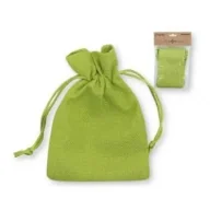 Opakowania i torebki na prezenty - Woreczki jutowe zielone 10x15cm - miniaturka - grafika 1