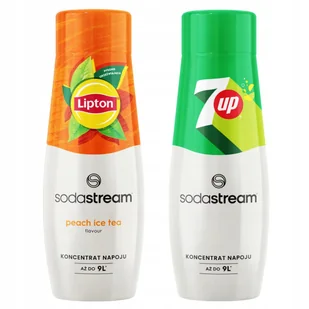 2x Syrop Sodastream Lipton Ice Tea Peach Brzoskwinia + 7UP do Saturatora - Syropy i koncentraty owocowe - miniaturka - grafika 1