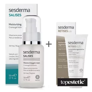 SesDerma Retises 0,25% + Salises ZESTAW Regenerujący krem przeciwzmarszczkowy 30 ml + Krem-żel nawilżający 50 ml - Kremy do twarzy - miniaturka - grafika 1