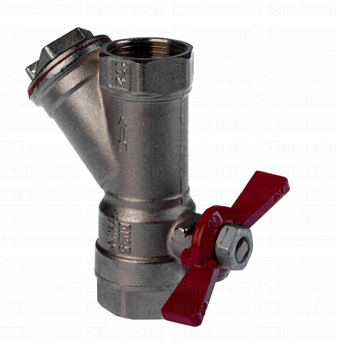 Zawór kulowy z filtrem skośnym 3/4 z motylkiem PN30 SENA DWZ