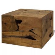 Ławy i stoliki kawowe - vidaXL Stolik kawowy z drewna tekowego, 50 x 35 cm, brązowy - miniaturka - grafika 1