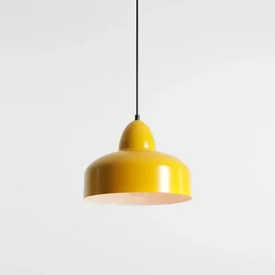 Kolorowa lampa wisząca, metalowa pojedyncza, Como Mustard  Aldex) - Lampy sufitowe - miniaturka - grafika 1