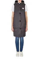 Kurtki damskie - Armani Exchange Damska kurtka Sustainable, Sleeveless, Hoodie, Side Logo Plate Insulated Jacket, Black, Extra Large, czarny, XL - miniaturka - grafika 1
