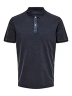 Koszulki męskie - Only & Sons Męska koszulka polo ONSTRAVIS Slim Washed SS NOOS, granatowa, M - miniaturka - grafika 1