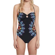 Stroje kąpielowe - Strój kąpielowy damski Desigual Waikiki jednoczęściowy czarny-L - miniaturka - grafika 1