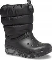 Buty dla dziewczynek - BUTY DZIECIĘCE CROCS ŚNIEGOWCE ZIMOWE OCIEPLANE R.22-23 - miniaturka - grafika 1