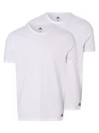 Koszulki męskie - adidas Performance - T-shirty męskie pakowane po 2 szt., biały - miniaturka - grafika 1