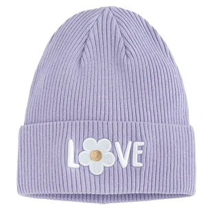 Cool Club, Czapka dziewczęca, prążkowana, fioletowa - Czapki dla dzieci - miniaturka - grafika 1