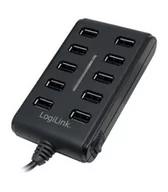 Huby USB - LogiLink 10 HUB USB2.0 z włącznikiem ON/OFF [UA0125 - miniaturka - grafika 1