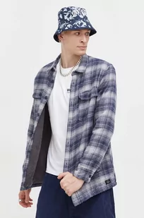Quiksilver koszula bawełniana męska kolor szary regular z kołnierzykiem klasycznym - Koszule męskie - miniaturka - grafika 1