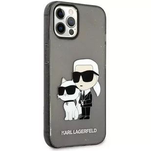 Etui ochronne na telefon Karl Lagerfeld KLHCP12MHNKCTGK do Apple iPhone 12 /12 Pro 6,1" czarny/black hardcase Gliter Karl&Choupette - Etui i futerały do telefonów - miniaturka - grafika 4