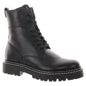 Botki damskie - MARCO TOZZI DAMSKIE CZARNE BOTKI SKÓRZANE 37 - miniaturka - grafika 1