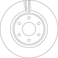 Tarcze hamulcowe - Tarcza hamulcowa TRW DF7458S - miniaturka - grafika 1