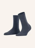 Skarpetki damskie - Falke Skarpety Cosy Wool Z Dodatkiem Wełny Merino blau - miniaturka - grafika 1