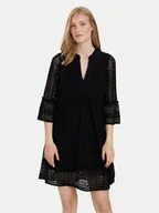 Sukienki - Vero Moda Sukienka letnia Honey 10275875 Czarny Relaxed Fit - miniaturka - grafika 1