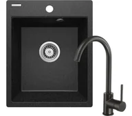 Zlewozmywaki z baterią - Deante Corio ZRCB2103 Grafitowy - miniaturka - grafika 1
