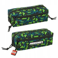 Piórniki - SAFTA PIÓRNIK SZKOLNY TRZYKOMOROWY Z GUMKĄ SASZETKA TUBA MINECRAFT - miniaturka - grafika 1