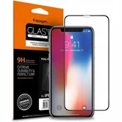 Szkła hartowane na telefon - Spigen Szkło do etui Glas.FC iPhone XR, czarna ramka 8809613767261 - miniaturka - grafika 1