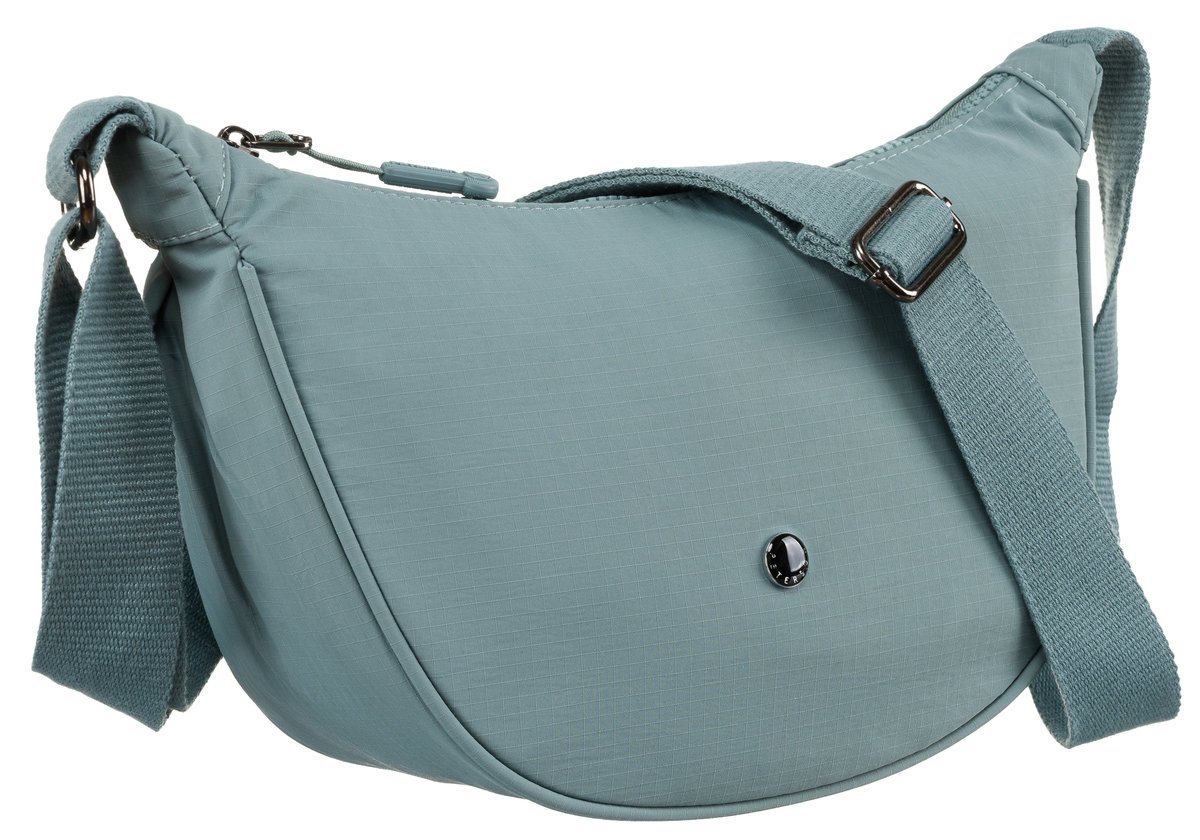 Torebka damska z poliestru mała funkcjonalna listonoszka na ramię PETERSON niebieska sportowa crossbody kieszonki