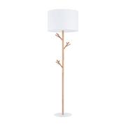 Lampy stojące - TK Lighting Albero 5572 lampa stojąca podłogowa 1x60W E27 biała/jasne drewno - miniaturka - grafika 1