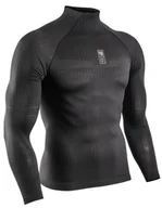 Koszulki sportowe męskie - COMPRESSPORT koszulka termoaktywna  3D THERMO 110g LS black - miniaturka - grafika 1