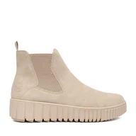 Botki damskie - Botki Rieker CEO-Y6151-63 Beżowy - miniaturka - grafika 1