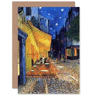 Kartki okolicznościowe i zaproszenia - Wee Blue Coo Wee Blue Coo Vincent Van Gogh Cafe taras miejsce Du Forum Arles 1888 uszczelniona kartka z życzeniami plus koperta pusta w środku CP1385 - miniaturka - grafika 1
