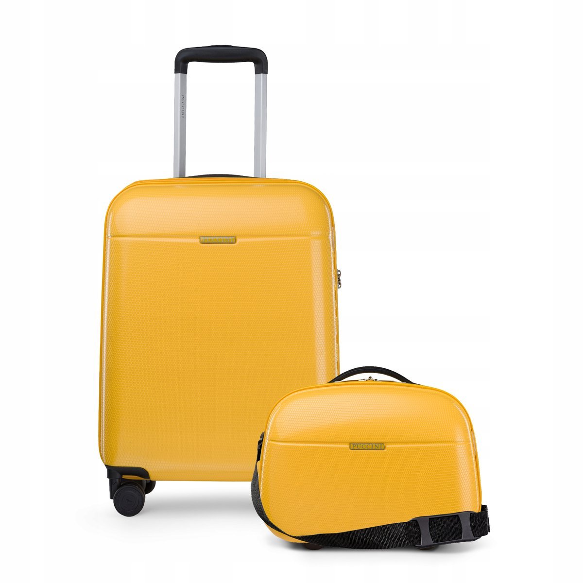 PUCCINI Zestaw WALIZEK Podróżnych Kabinowa + Kuferek PC Poliwęglan 2w1