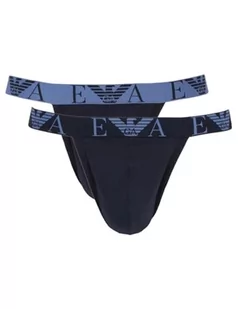 Emporio Armani Męski pasek Jock Strap (2 sztuki), granatowy/granatowy, M - Paski - miniaturka - grafika 1