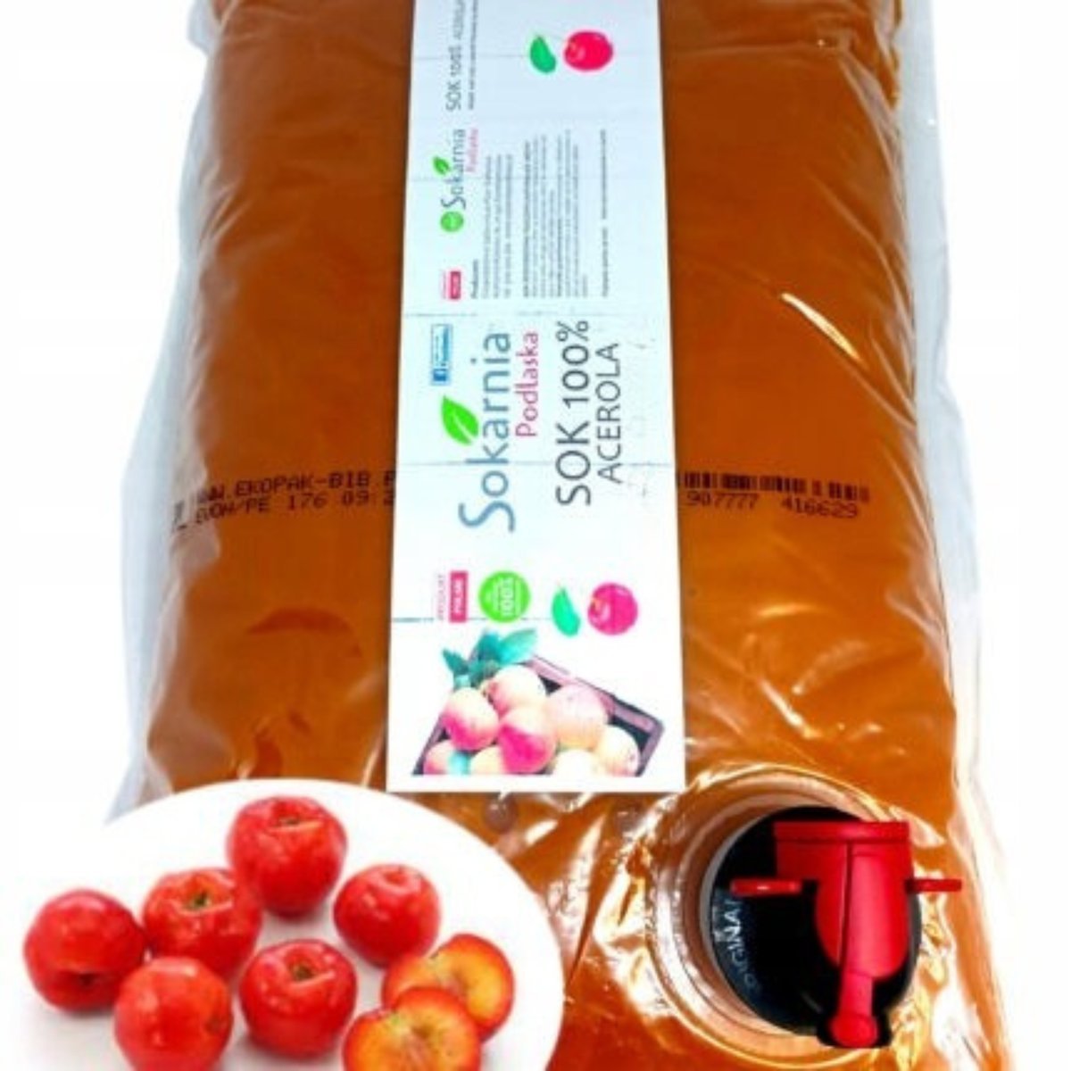 SOK 100% ACEROLA 2l Naturalny Smak Źródło Witamin Bez Cukru i Konserwantów