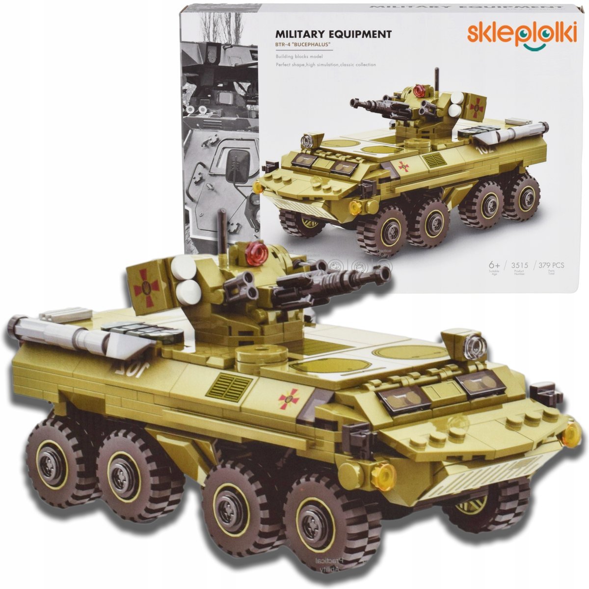 KLOCKI KONSTRUKCYJNE POJAZD BOJOWY ZESTAW DLA DZIECI WOJSKO MILITARIA MODEL