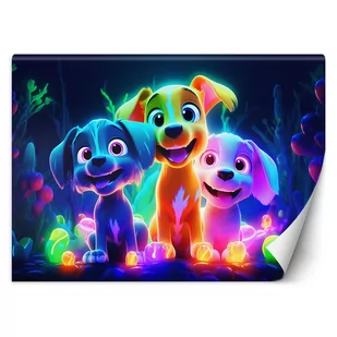 Fototapeta, Neonowe psy z kreskówki (Rozmiar 368x254) - Fototapety - miniaturka - grafika 1
