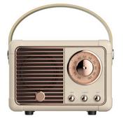 Głośniki i kolumny - GŁOŚNIK BLUETOOTH RADIO RETRO PREZENT BIAŁY - miniaturka - grafika 1