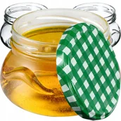 Pojemniki kuchenne - Słoiki Raja 300ml 50 szt. 82mm + wieczka "Zielona Krata" - miniaturka - grafika 1