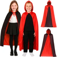Stroje karnawałowe - Peleryna Dwustronna Czarodziej Wampir Drakula Strój Halloween Bal Dzieci J V 13 A - miniaturka - grafika 1