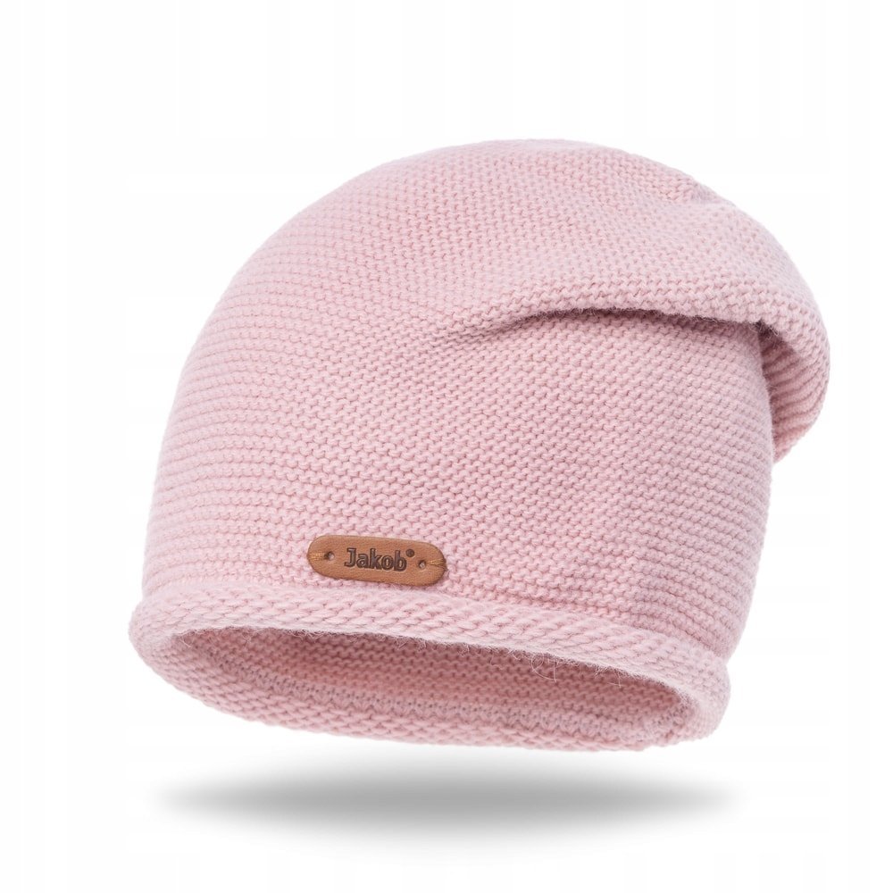 Modna Lekka Damska Czapka Krasnal J4 Pudrowy Róż