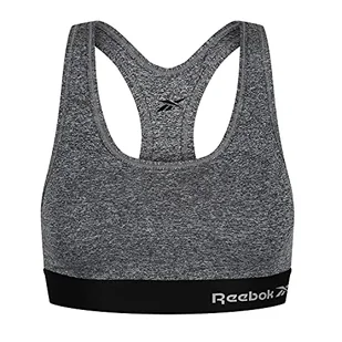 Reebok Damska sportowa Crop Top Simone Grey Marl T-shirt, Szary melanżowy, M - Koszulki i topy damskie - miniaturka - grafika 1
