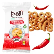 Paluszki - Tarallini z CHILLI Włoskie Chlebki Chrupiąca Przekąska Smak 100g Taralli - miniaturka - grafika 1