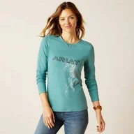 Koszulki jeździeckie - Ariat Bluzka damska SILHOUETTE T-shirt - arctic - miniaturka - grafika 1