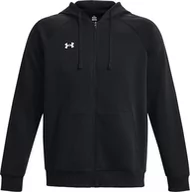 Bluzy męskie - Bluza męska Under Armour Rival Fleece FZ Hoodie czarna 1379767 001-XL - miniaturka - grafika 1