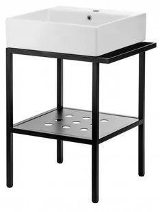 Deante Temisto Umywalka stawiana na blacie z konsolą łazienkową - 66x50 cm CDTS6U6S CDTS6U6S - Umywalki - miniaturka - grafika 1