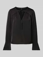 Bluzki damskie - Bluzka o kroju regular fit z rozkloszowanymi mankietami model ‘MARY’ - miniaturka - grafika 1