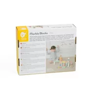 Klocki - CLASSIC WORLD Drewniany Tor Kulkowy Domino Kulodrom Klocki z Cymbałkami - miniaturka - grafika 1