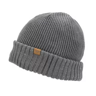 Czapki damskie - SEALSKINZ Unisex wodoodporna czapka z mankietem w zimnej pogodzie - szara, mała/średnia - miniaturka - grafika 1