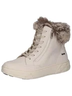 Kozaki damskie - Caprice Damskie ciepłe buty 9-26202-43, modne kozaki, Cream Nappa, 37 EU szerokie, krem nappa, 37 EU Weit - miniaturka - grafika 1