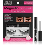 Sztuczne rzęsy i akcesoria - Ardell Magnetic Faux Mink 811 zestaw Sztuczne rzęsy 1 szt + magnetyczny płynny żelowy liner 2,5 g dla kobiet Black - miniaturka - grafika 1