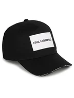 Czapki dla dzieci - Karl Lagerfeld Kids Czapka w kolorze czarno-białym - miniaturka - grafika 1
